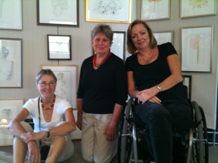 Bev and friends at art show in Sedona, AZ