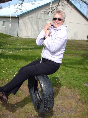 Judy and the tire swing