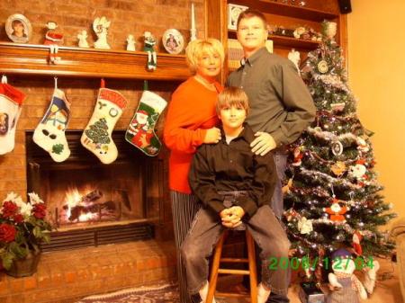 Me, my husband and my son at Christmas 08