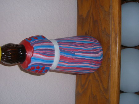 Syrup Bottle Figurine covered in Polymer-rear
