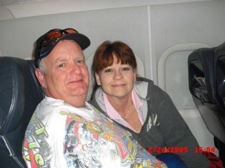 Steve & I on the Plane to Las Vegas !02/2009