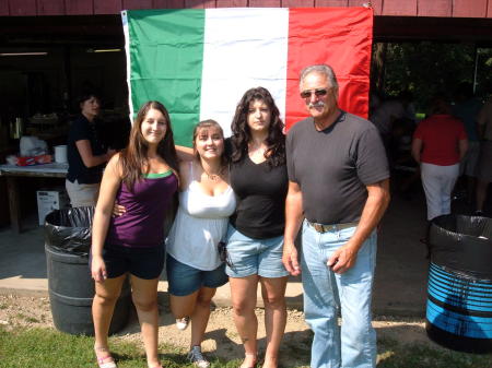 Yea in front of the Italian Flag