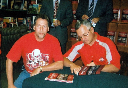 Getting my book signed by THE COACH