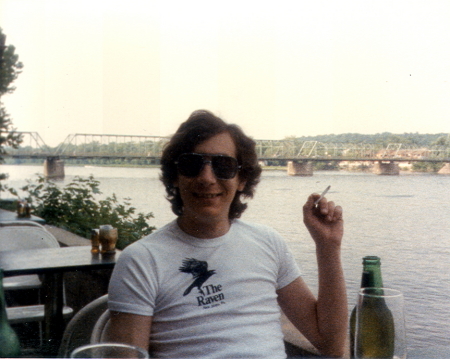 Relaxing outside of Zadar's in 1983