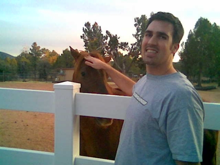 my son Rick with one of our horses