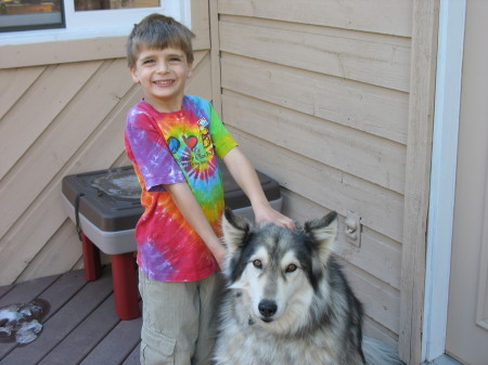 My son and dog