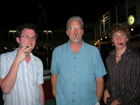 Smoking cigars on our Gulf cruise 2007.