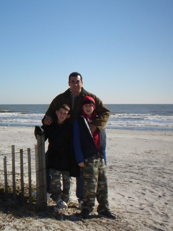 on the beach (its cold)