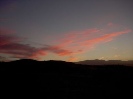 Desert sun set