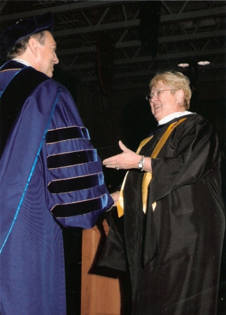 Receiving my MA in Counseling diploma.