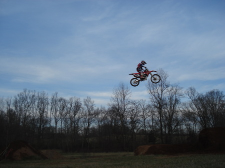 Garrett riding high off a jump