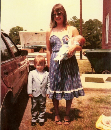 My wife with my sons in 86