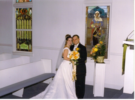 My husband and I on our wedding day Ocotber 22, 1998