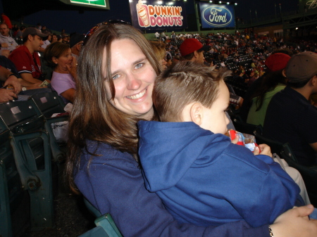 me and miles at Fenway Park
