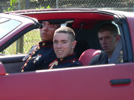 Dennis, my eldest, with fellow Marines 11/2006