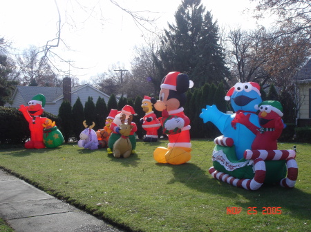 My front lawn Christmas 2005
