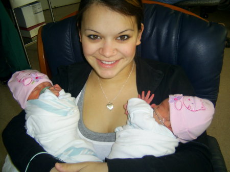 Natasha and our new granddaughters Kyla and Rylee