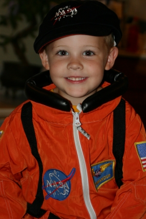 Wes in a NASA suit - loves Space stuff!