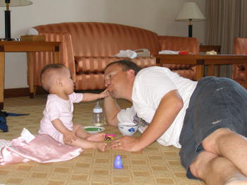 Cianna feeding Daddy