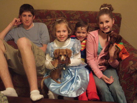 My 4 babies: Justin(17), Sarah(7), Trevor(5), Kelsey(14)