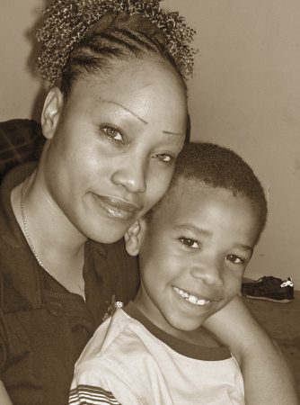 my son tre' and me