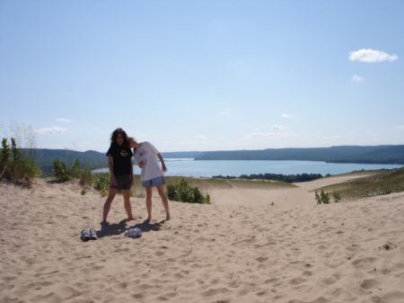 Kate and Molly at the Sleeping Bear