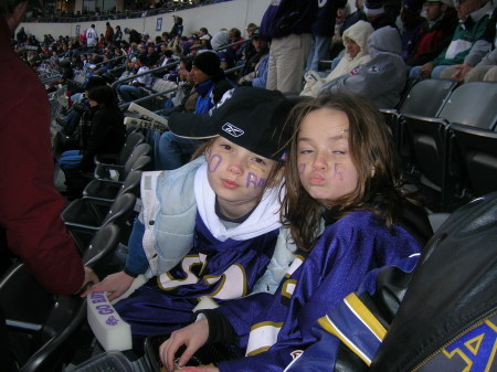 The kids at Ravens game