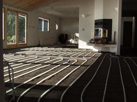 Cove House - in-floor heating system