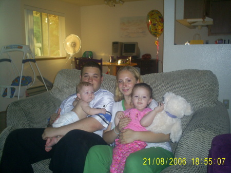 MY SON ADAM HIS WIFE AMBER ANJAIL IS THE ONE IN PINK AND ATHYNA IS THE LITTLE ONE