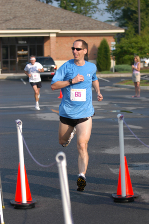 Finishing a 5K Road Race in Greenville, NC