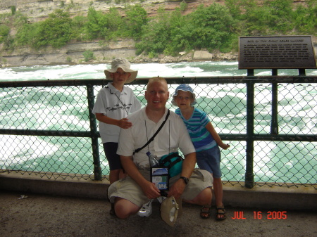 Niagara river just below the falls