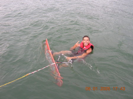 Patrick wakeboarding