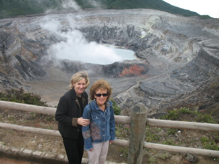 Ann & a friend in front of Poas Volcano,  Costa Rica May 2007