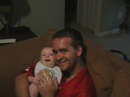 Zach loves his daddy!