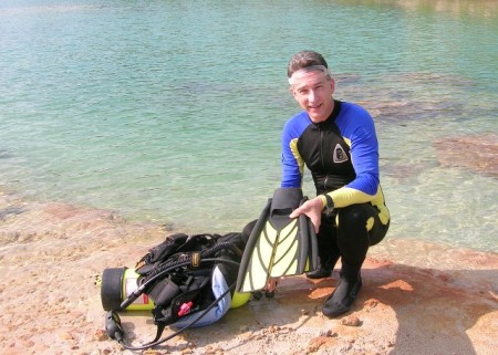 Preparing for a scuba class