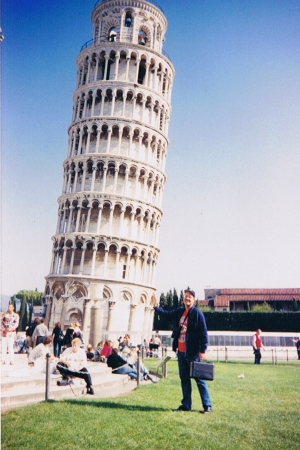 Holding up a famous landmark