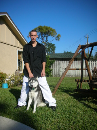 Tyler and Lucky Dog 11/2006