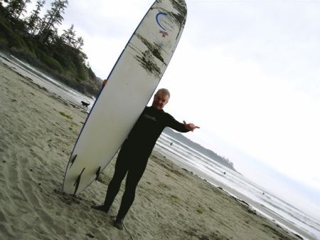 surfin' in Tofino