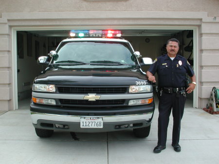 Me & my patrol car on my last work week, 08-03