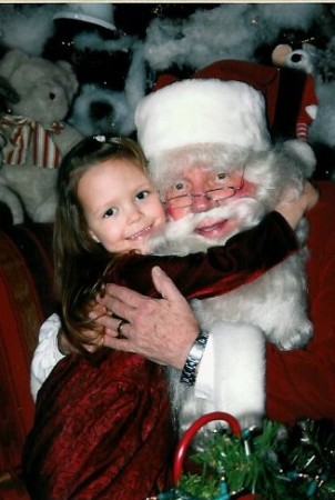 Lily and Santa on her birthday