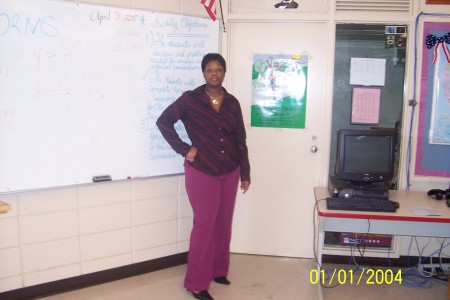 Ms. Butler in her class at Ntz. High