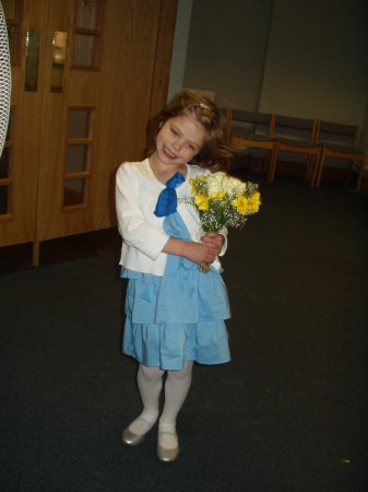 caitlin as a flowergirl