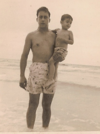 Me and my dad in Cuba at the beach.
