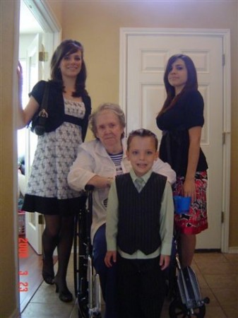 Nieces, Britt & Morgan, nephew Joshua & Mom