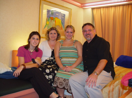 Onboard the Carnival Fun-Ship Conquest in our stateroom