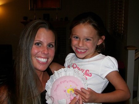 Joe's wife Deana and Skyler with her tooth pillow 10/6/06