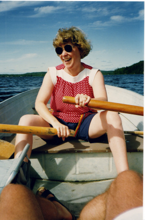Susan rowing