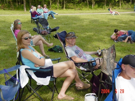 Relaxing at the Cave Run Blue's Festival