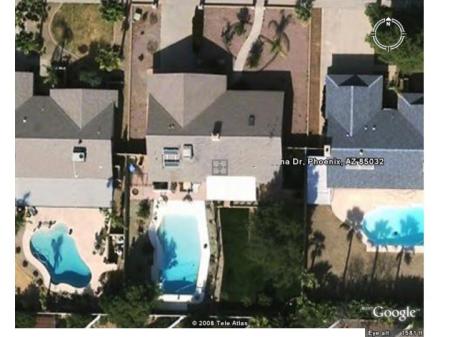 Ariel View of our house ...