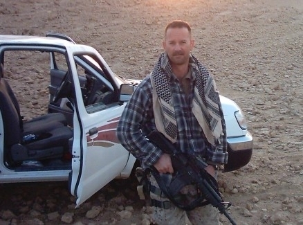 On patrol in Iraq.